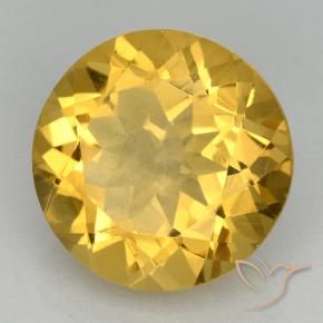 Citrino Dourado médio Natural 5.42ct, Redondo, VVS