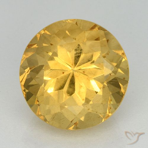 6.95ct Natural Dourado médio Citrino, Redondo, VVS-VS