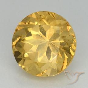 Citrino Dourado médio Natural 6.95ct, Redondo, VVS-VS