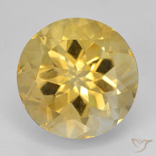5.93ct Natural Dourado Citrino, Redondo, VVS-VS