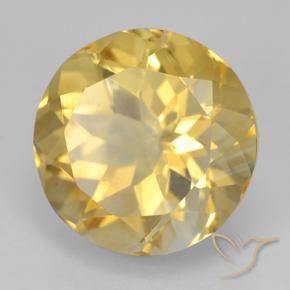 Citrino Dourado Natural 5.93ct, Redondo, VVS-VS