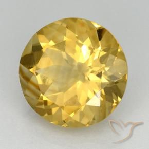 Citrino Dourado Natural 5.65ct, Redondo, VVS