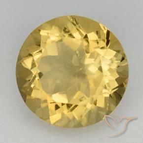 Citrino Dourado Natural 5.71ct, Redondo, VVS