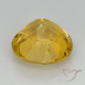 Citrino Dourado Natural 5,91ct, Corte Redondo, VVS-VS