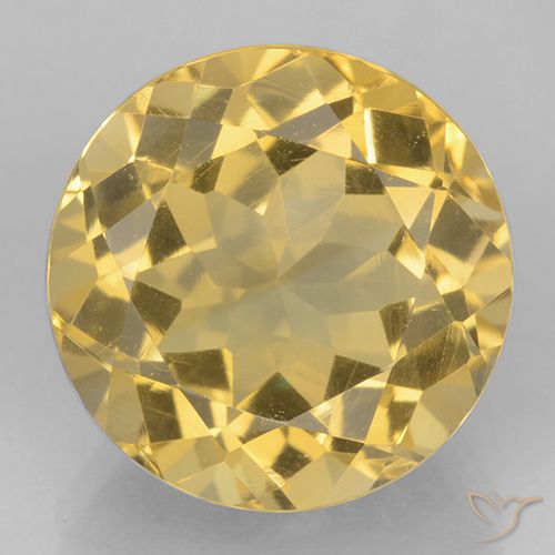 5.98ct Natural Dourado médio Citrino, Redondo, VVS