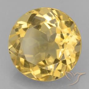 Citrino Dourado médio Natural 5.98ct, Redondo, VVS