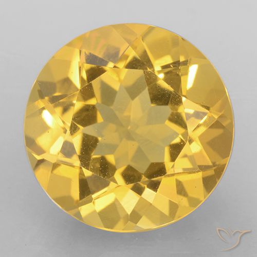 5.22ct Natural Dourado médio Citrino, Redondo, VVS
