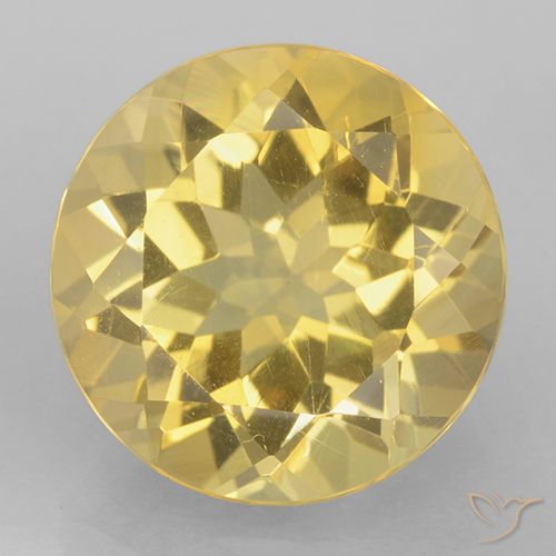5.28ct Natural Luz amarela Citrino, Redondo, VVS