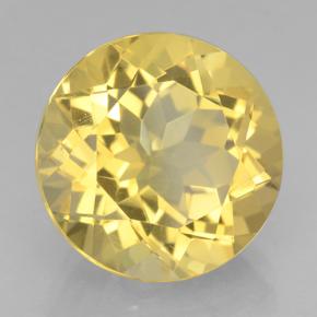 Citrino amarelo natural 6,15ct, corte redondo, VVS