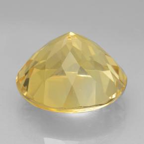 Citrino amarelo natural 6,15ct, corte redondo, VVS
