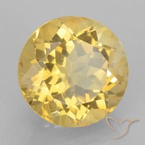 Citrino Amarelo Dourado Claro Natural 6.14ct, Redondo, VVS