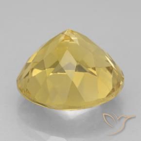 Citrino Amarelo Dourado Claro Natural 6.14ct, Redondo, VVS
