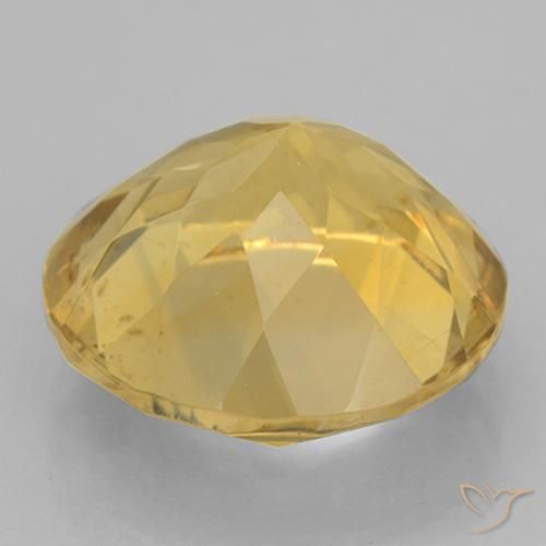 Citrino Amarelo Dourado Claro Natural 5.88ct, Redondo, VVS