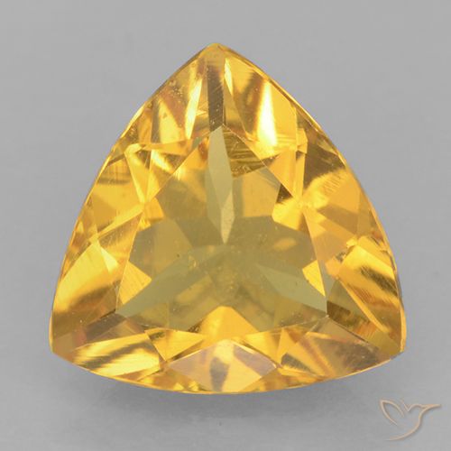 1.87ct Natural Laranja-Ouro Citrino, Trilhão, VVS-VS