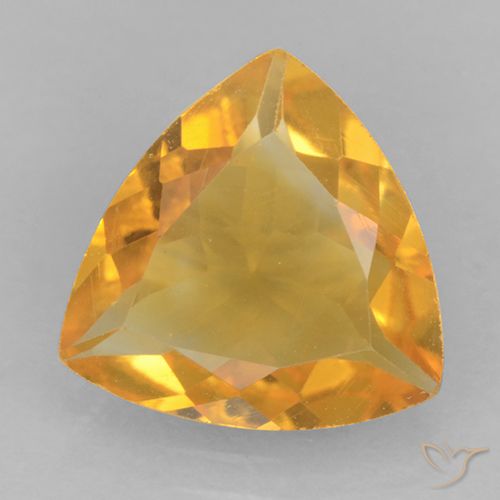 1.58ct Natural Laranja-Ouro Citrino, Trilhão, VVS