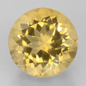 Citrino Amarelo Dourado Natural 6.05ct, Corte Redondo, VVS