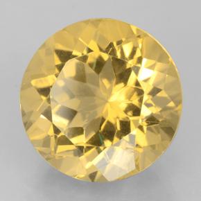 Citrino Amarelo Dourado Natural 6.05ct, Corte Redondo, VVS