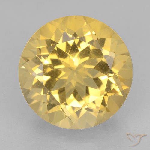 6.32ct Natural Dourado Citrino, Redondo, VVS