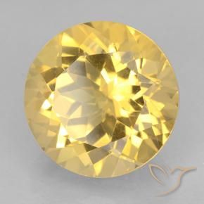 Citrino Dourado Natural 6.32ct, Redondo, VVS