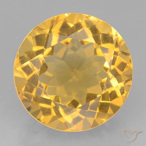 6.25ct Natural Dourado médio Citrino, Redondo, VVS