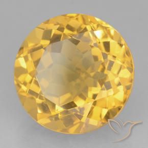 Citrino Dourado médio Natural 6.25ct, Redondo, VVS