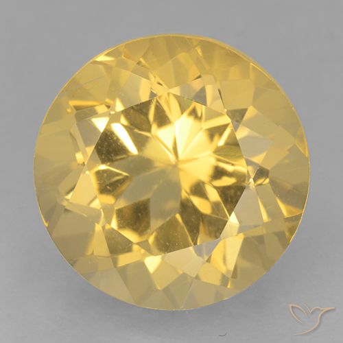 6.07ct Natural Dourado médio Citrino, Redondo, VVS