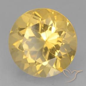 Citrino Dourado médio Natural 6.07ct, Redondo, VVS