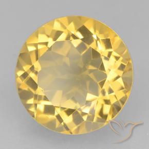 Citrino Ouro Natural 5.84ct, Redondo, VVS
