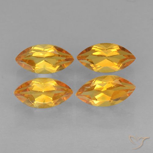 1.16ctw Natural Laranja escuro-dourado Citrino, Marquesa, VVS-VS