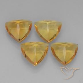 Pedras preciosas de Citrino Laranja Profundo-Ouro natural de 6.92 ct, Trilhão, VVS-VS