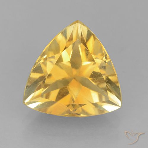 2.12ct Natural ouro médio Citrino, Trilhão, VVS
