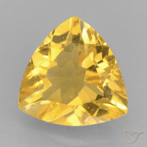 2.00ct Natural ouro brilhante Citrino, Trilhão, VVS