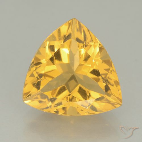 2.16ct Natural ouro médio Citrino, Trilhão, VVS