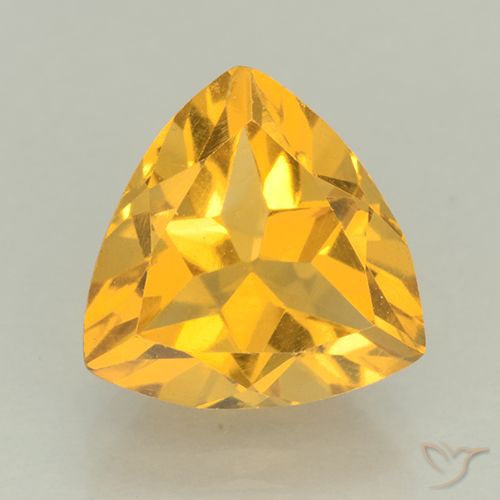 2.22ct Natural ouro médio Citrino, Trilhão, VVS