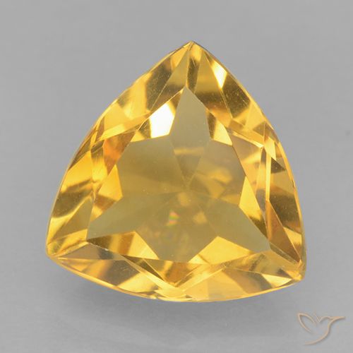 1.99ct Natural Dourado Escuro Citrino, Trilhão, VVS