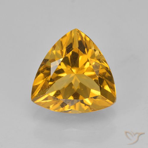 2.24ct Natural Dourado Escuro Citrino, Trilhão, VVS