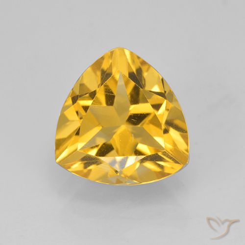 2.36ct Natural ouro brilhante Citrino, Trilhão, VVS
