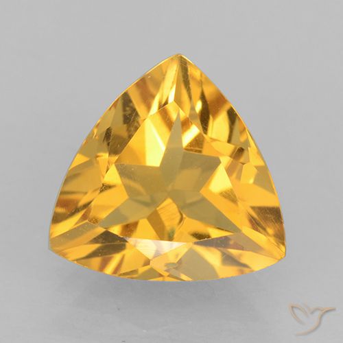 2.03ct Natural Laranja Dourada Citrino, Trilhão, VVS