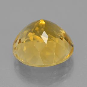 Citrino amarelo natural 12,60ct, corte redondo, VVS