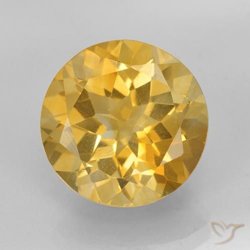 5.98ct Natural ouro brilhante Citrino, Redondo, VVS