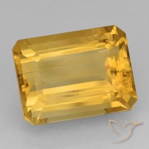 Citrino dourado natural 12,64ct, corte esmeralda, VVS