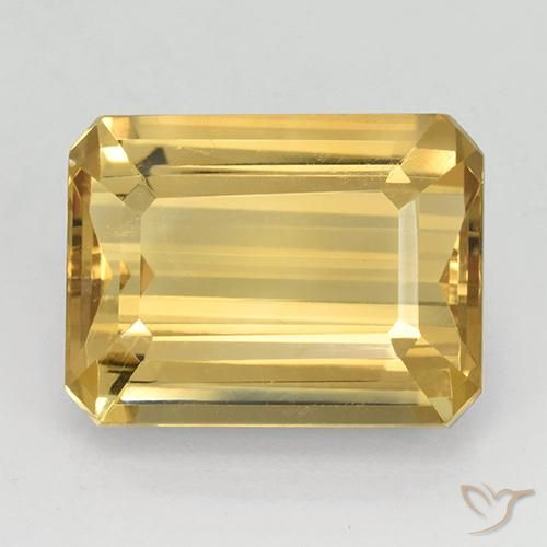 11.46ct Natural Ouro Citrino, Corte Esmeralda, VVS