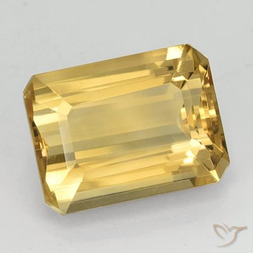 Citrino Ouro Natural 11.46ct, Corte Octógono / Esmeralda, VVS