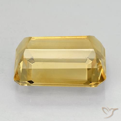 Citrino Ouro Natural 11.46ct, Corte Octógono / Esmeralda, VVS