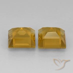 Pedras preciosas de Citrino Laranja Dourado Profundo natural de 4.68 ct, Quadrado, VVS-VS