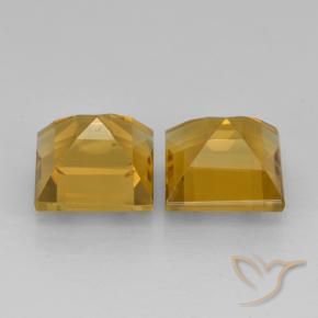 Pedras preciosas de Citrino Laranja Dourado Profundo natural de 5.06 ct, Quadrado, VVS-VS