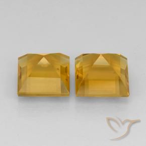 Pedras preciosas de Citrino Dourado Escuro natural de 4.70 ct, Quadrado, VVS-VS