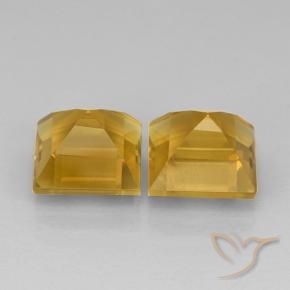 Pedras preciosas de Citrino Dourado Escuro natural de 5.00 ct, Quadrado, VVS-VS