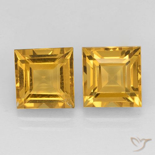 4.64ctw Natural Laranja Dourado Profundo Citrino, Quadrado, VVS-VS