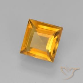 Citrino Laranja Profundo-Ouro Natural 1.78ct, Quadrado, VVS-VS